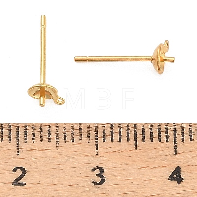 925 Sterling Silver Flat Round Stud Earrings Findings STER-B010-01B-G-1