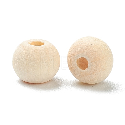 Natural Unfinished Wood Beads WOOD-XCP0001-19B-1