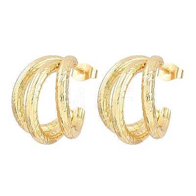 304 Stainless Steel Stud Earrings for Women SA-CBAB549-07G-1