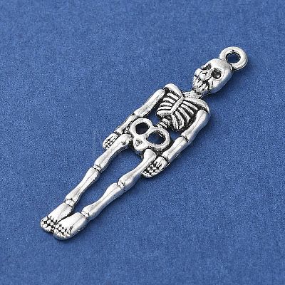 Tibetan Style Alloy Pendants for Halloween PALLOY-O002-09B-AS-1