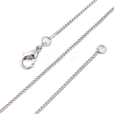 Brass Curb Chains Necklaces for Women NJEW-D302-73P-1