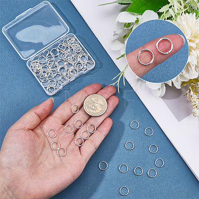 100Pcs Rack Plating Brass Jump Rings KK-ME0004-87-1