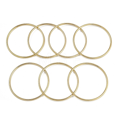 7Pcs Round Vacuum Plating 201 Stainless Steel Bangles Sets for Women BJEW-F476-08G-03-1