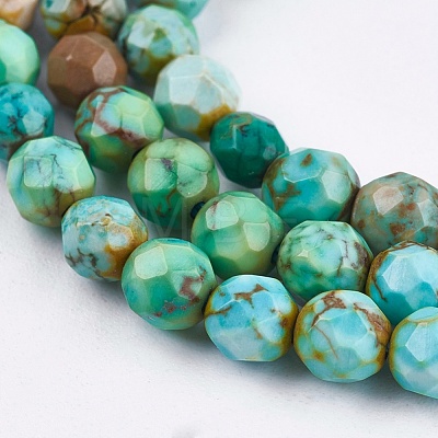 Dyed & Heated Natural Howlite Beads Strands X-TURQ-F010-04A-4mm-1