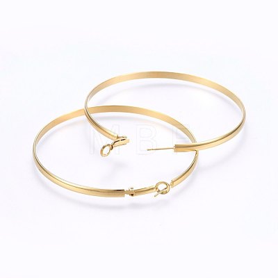 304 Stainless Steel Big Hoop Earrings EJEW-P162-01G-01-1