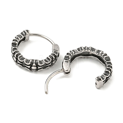 316 Surgical Stainless Steel Hoop Earrings EJEW-D096-09D-AS-1