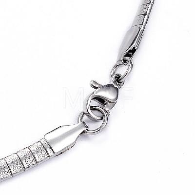 304 Stainless Steel Necklaces STAS-F034-02P-1