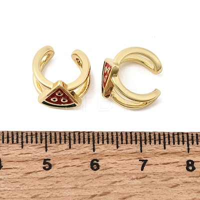 Brass Cuff Earrings EJEW-C186-02D-G-1
