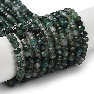 Natural Moss Agate Beads Strands X-G-C228-A01-3x4mm-1