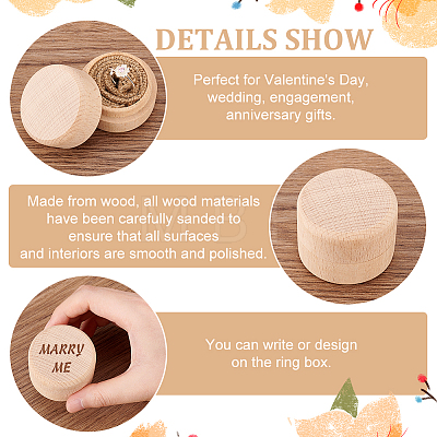 Wooden Ring Boxes LS-CON-WH0078-24B-1