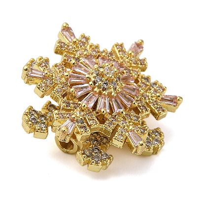 Brass Micro Pave Cubic Zirconia Beads KK-D378-19G-02-1