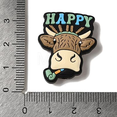 Cartoon Cowboys Denim Silicone Beads SIL-S06-09A-1