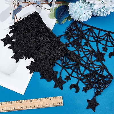 Moon Star Polyester Lace Trim OCOR-WH0080-56A-1