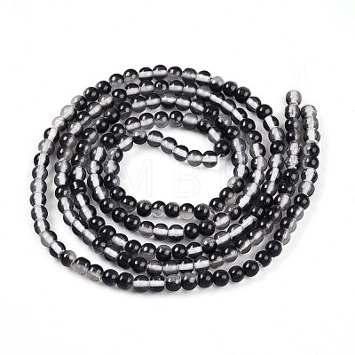 Baking Paint Transparent Glass Beads Strands DGLA-N011-4mm-10-1