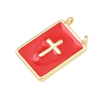 Brass Enamel Pendants KK-L251-01G-B01-1