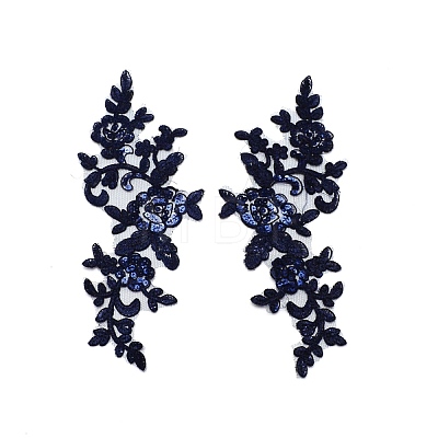 Leaves Polyester Embroidery Ornaments Accessories DIY-WH0281-11D-1