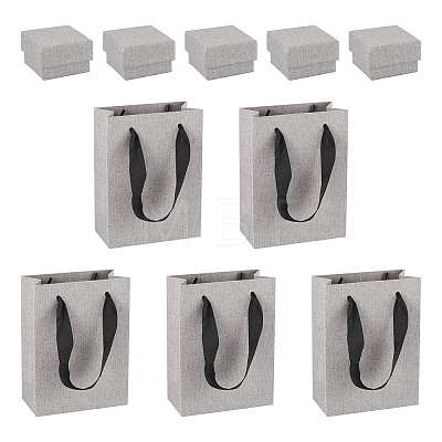 5Pcs Square Paper Jewelry Display Cases CON-TA0001-39A-02-1