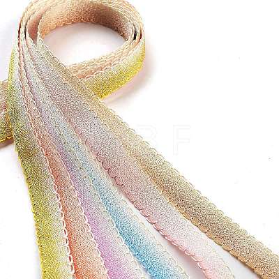 18 Yards 6 Colors Polyester & Polycotton Picot Edged Ribbons Sets SRIB-M012-02-1