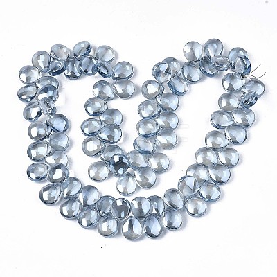 Electroplate Glass Beads Strand X-EGLA-S188-27-A01-1