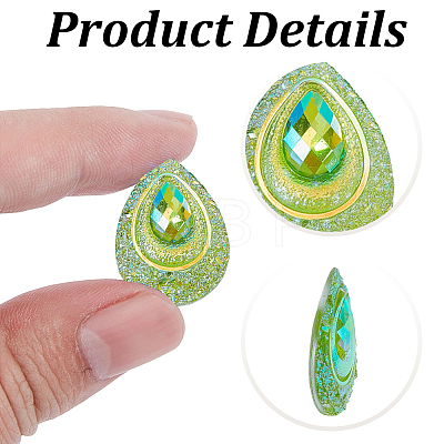 50Pcs Resin Cabochons CRES-GF0001-07B-1