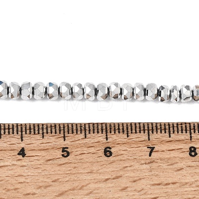 Electroplate Glass Beads Strands GLAA-Q105-03U-1