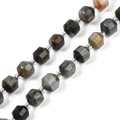 Natural Eagle Eye Stone Beads Strands G-O201B-124F-1