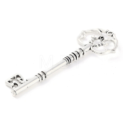 Tibetan Style Alloy Skeleton Key Big Pendants TIBEP-Q043-021-RS-1