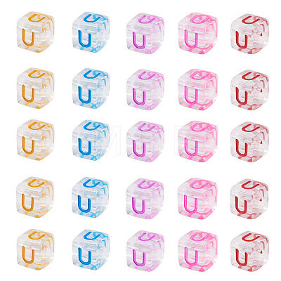 50Pcs Acrylic European Beads MACR-TADJ0001-13U-1