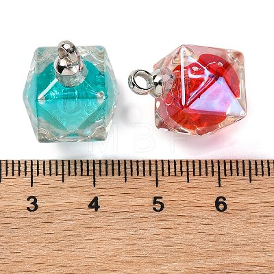 AB Color Resin Polygon Pendants RESI-U002-03-1