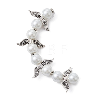 Angel Fairy Shape Glass Pearl Beads Strands AJEW-JB01180-02-1