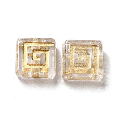 Transparent Plating Acrylic Beads X-OACR-L013-030-1