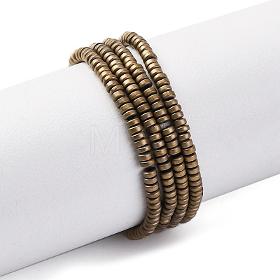 Electroplated Non-magnetic Hematite Beads Strands G-P571-A01-01H-1