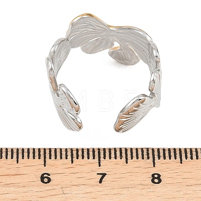 304 Stainless Steel Cuff Open Rings RJEW-Z138-01GP-03-1