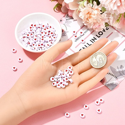 100Pcs Opaque Acrylic Beads MACR-YW0003-79A-1