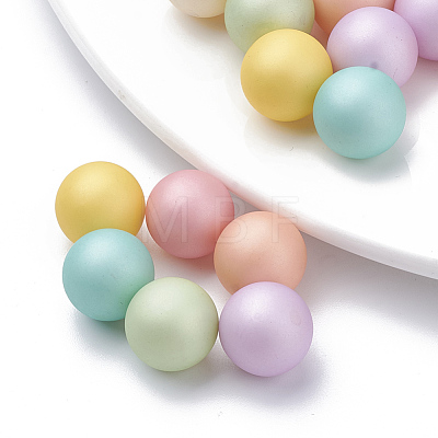 Eco-Friendly Plastic Imitation Pearl Beads X-MACR-S277-3mm-B-1