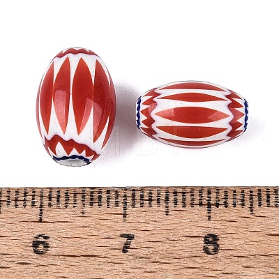 Handmade Millefiori Glass Barrel Beads LA-N002-04B-1