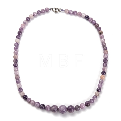 Natural Phlogopite Graduated Beaded Necklaces & Stretch Bracelets Jewelry Sets SJEW-H304-01C-1
