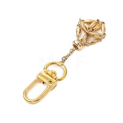 304 Stainless Steel Macrame Chain Pouch Empty Stone Holder Pendant Decoration HJEW-JM02082-1