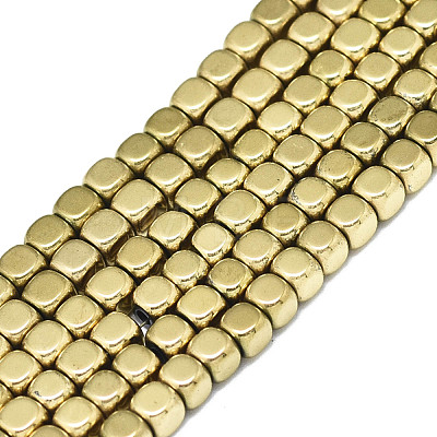 Electroplate Non-magnetic Synthetic Hematite Beads Strands G-S352-59A-01-1