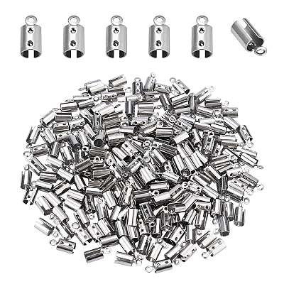 300Pcs 304 Stainless Steel Cord Ends STAS-DC0004-45-1