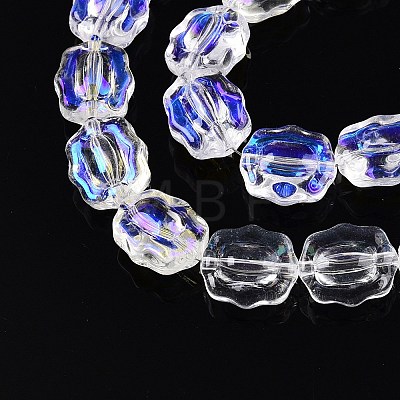 Electroplate Glass Beads Strands EGLA-T021-05C-1