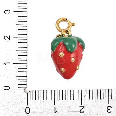 304 Stainless Steel Enamel Pendant Decorations STAS-B138-02G-1