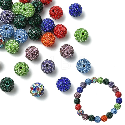30Pcs Pave Disco Ball Beads RB-YW0001-14P-1