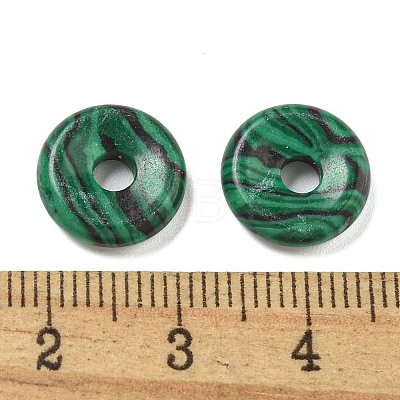 Synthetic Malachite Donut/Pi Disc Charms G-G142-01C-1