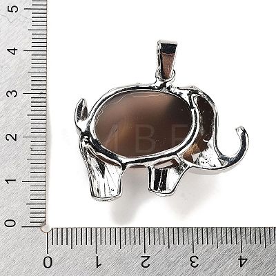 Natural Grey Agate Pendants G-G112-01P-09-1