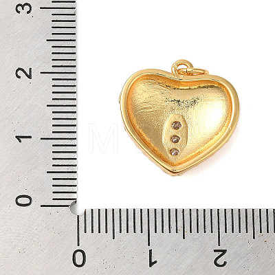 Rack Plating Brass & Clear Cubic Zirconia Pendants KK-S372-29G-1