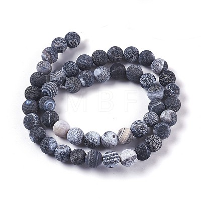 Natural Weathered Agate Beads Strands G-P414-A06-1