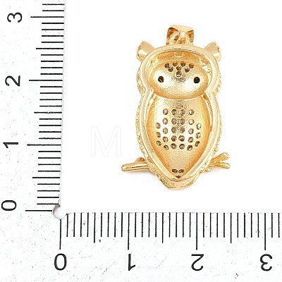 Brass Micro Pave Cubic Zirconia Pendants KK-A297-02G-1