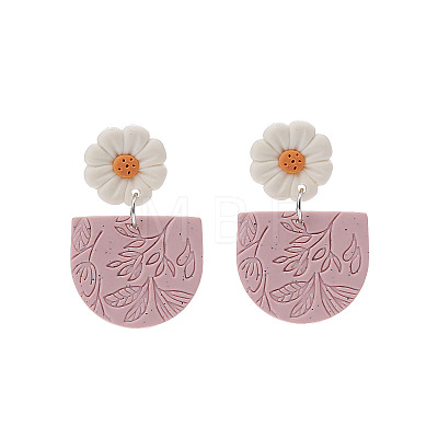 Valentine's Day Polymer Clay Dangle Stud Earrings WGC24AA-02-1