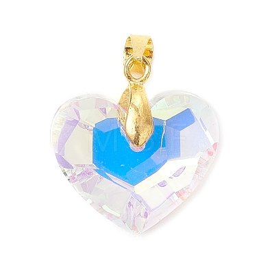 Brass Glass Pendants PALLOY-JF05022-1